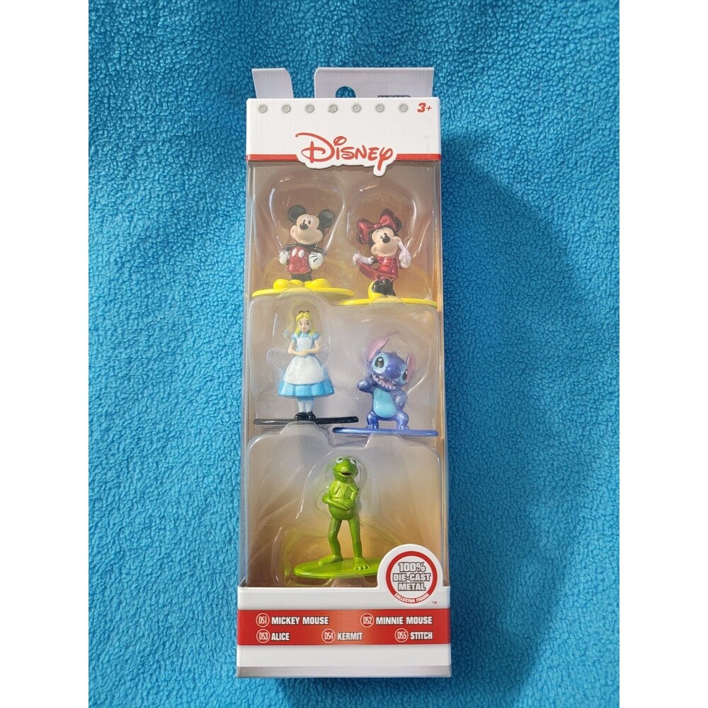 Nano Metalfigs Disney 5-Pack Mickey, Minnie, Alice, Kermit, Stitch NEW Jada Toys